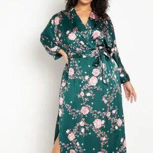 Eloquii Satin Dolman Sleeve Dress